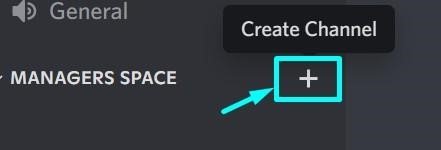 Create a Channel icon near the category name on discord