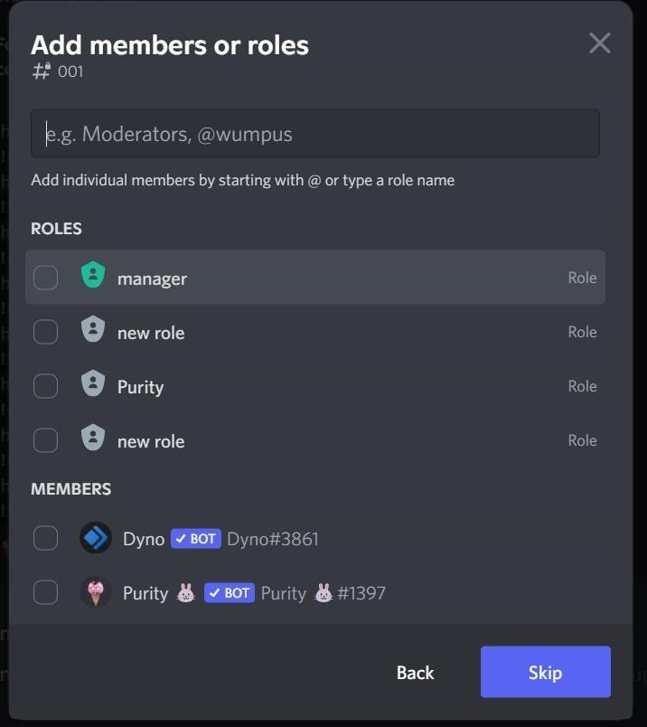 Assigning Role to a channel on discord