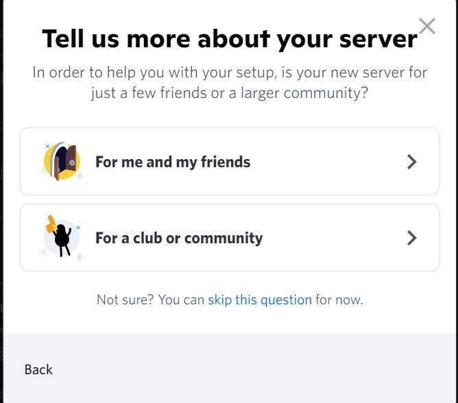 Option to choose a personal or community server